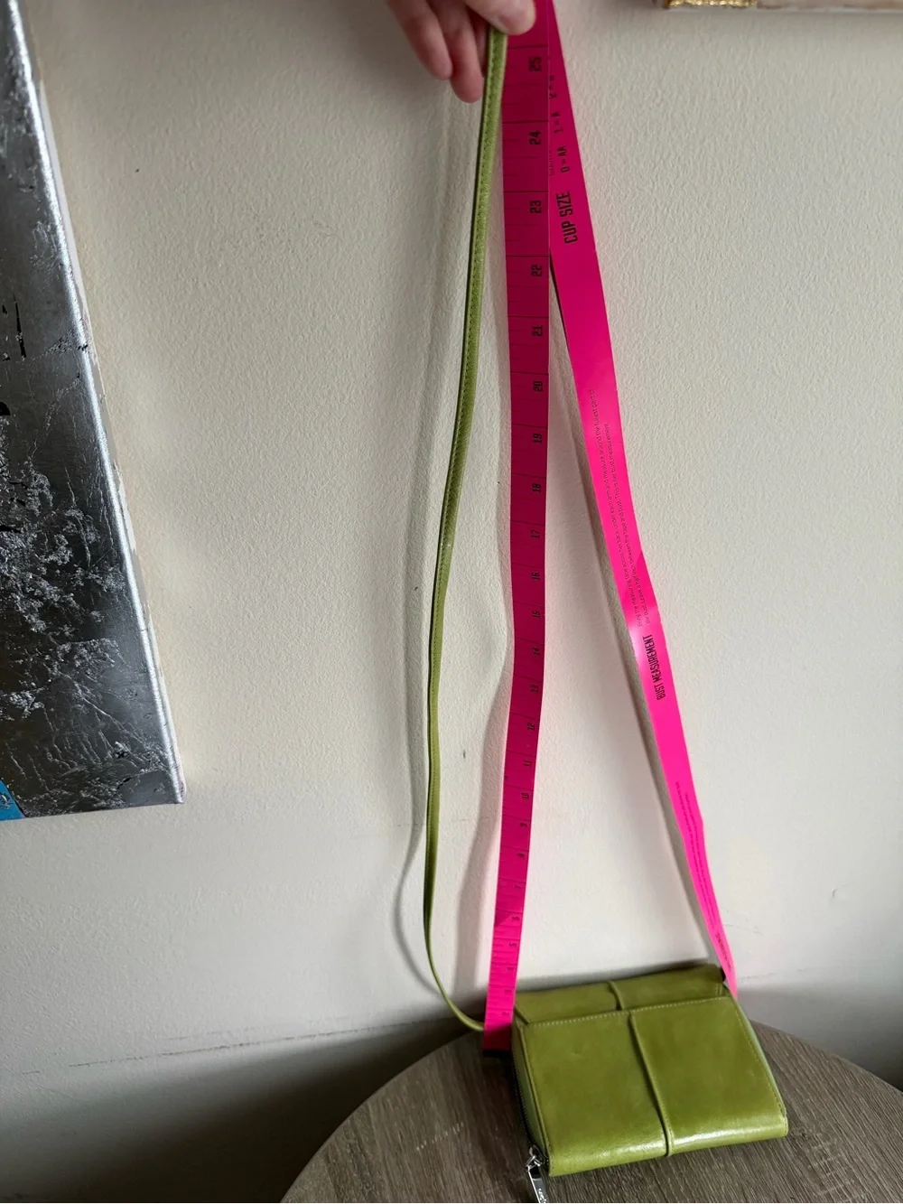 HOBO Lime Green Leather Crossbody Wristlet